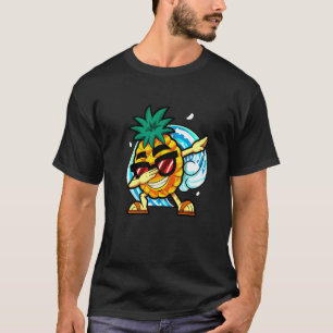 Camiseta Abobando Abacaxi Frutas de Verão Dançando Vegan Tr