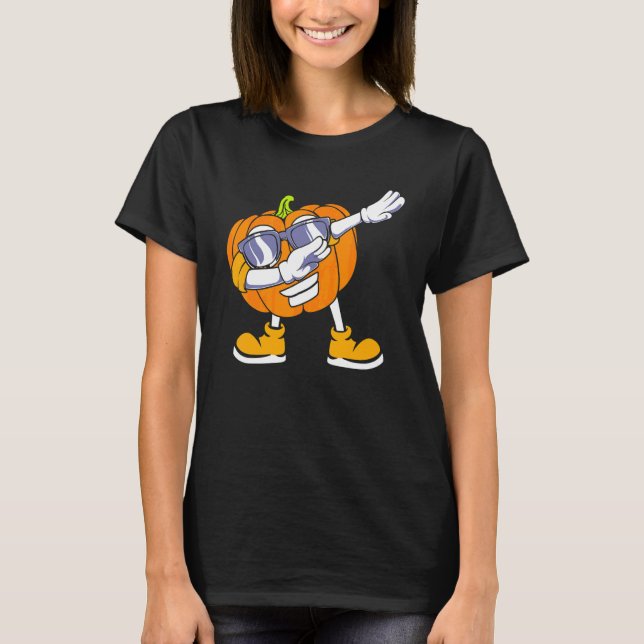 Camiseta Abobando Cabeça de Abóbora Halloween (Frente)