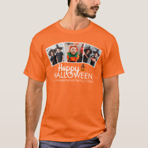 Camiseta abóbora-a-lanterna Família de Halloween 3 Foto