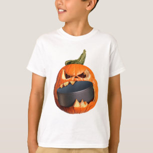 Camiseta Abóbora assustador do Dia das Bruxas que come o