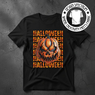 Camiseta Abóbora Assustadora de Halloween