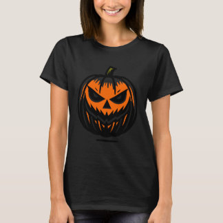 Camiseta Abóbora Assustadora de Halloween Design Divertido