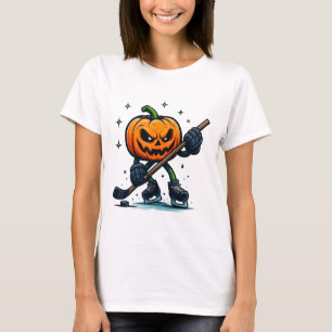 Camiseta Abóbora Assustadora de Halloween Mostrando Habilid