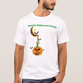 Camiseta Abóbora Assustadora de Halloween Pendurada por uma