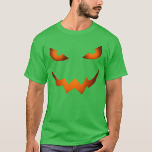 Camiseta Abóbora Assustadora Jack O Lantern Rosto Fantasia
