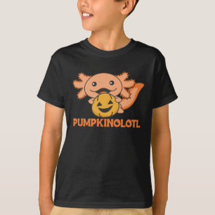 Camiseta Abóbora Axolotl Amava Animais Cujos Para O Dia Das
