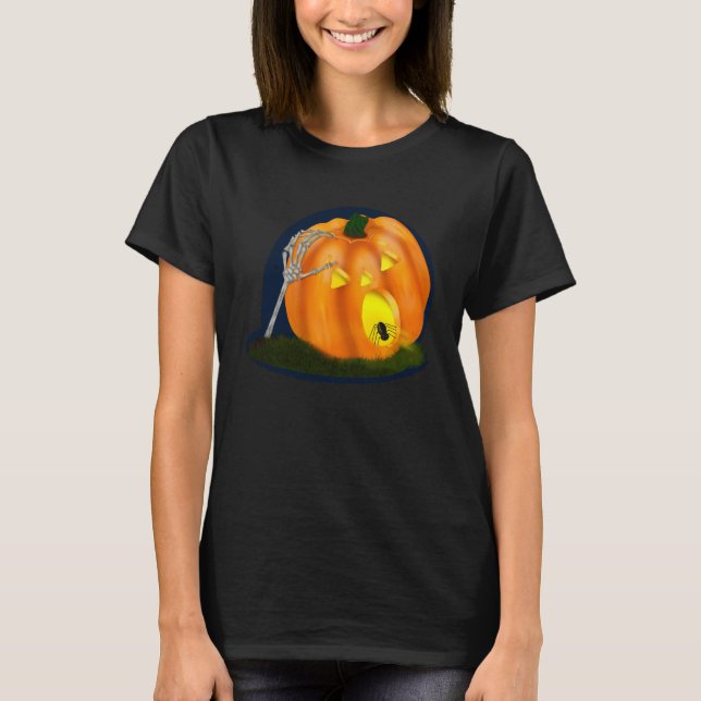 Camiseta Abóbora-Bobo Assustada (Frente)