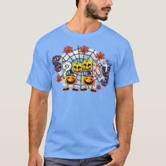 Camiseta Abóbora Boo Retro Groovy Fantasma Assustador Fique