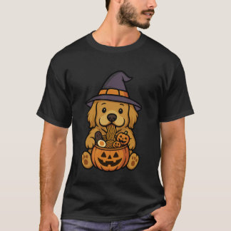 Camiseta Abóbora Cachorro Japonês Ramen Assustador Retrieve