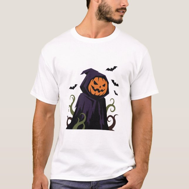 Camiseta Abóbora Ceifador Halloween (Frente)