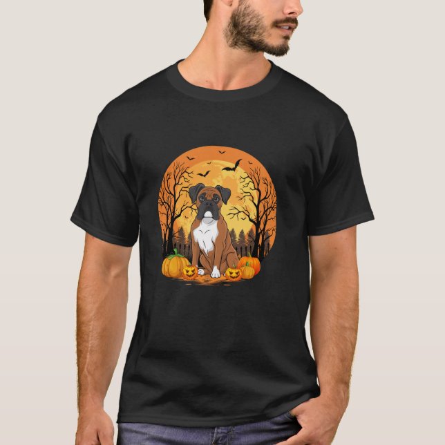 Camiseta Abóbora Com Dia de as Bruxas engraçado, Cachorro N (Frente)