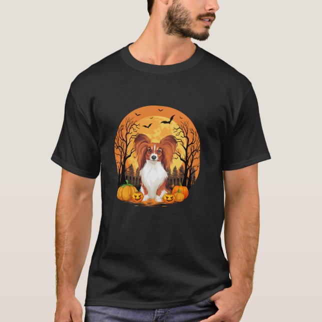 Camiseta Abóbora Com Dia de as Bruxas engraçado De Papillon (Frente)