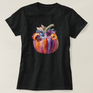 Camiseta Abóbora com flores
