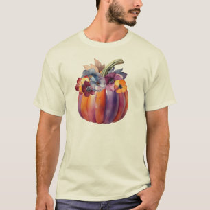 Camiseta Abóbora com flores