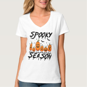 Camiseta Abóbora da Temporada Assustadora do Halloween