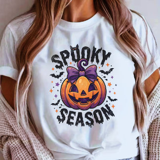 Camiseta Abóbora da Temporada Assustadora Fofa no Halloween