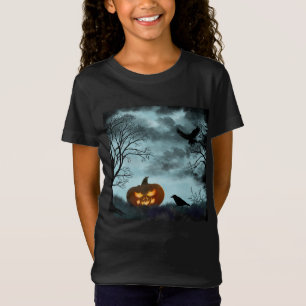 Camiseta Abóbora-das-bruxas e raven