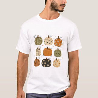 Camiseta Abóbora de Aquarela da Colheita de Outono Aconcheg