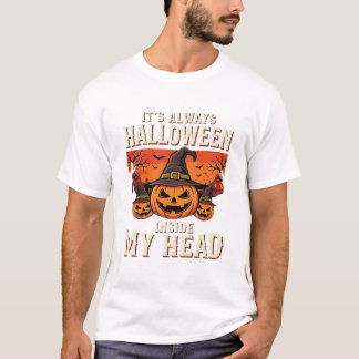 Camiseta Abóbora de Bruxaria do Halloween Sempre
