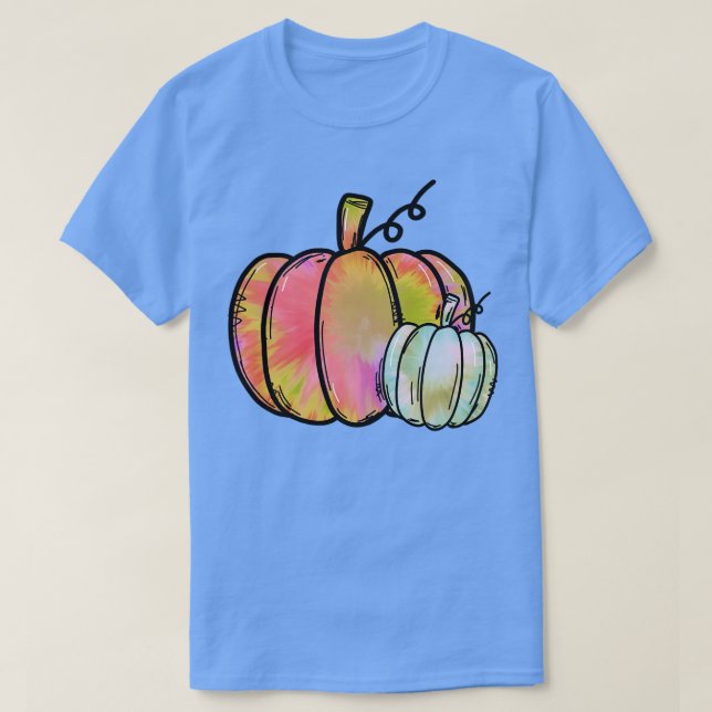 Camiseta abóbora de corante de gravata (Frente do Design)
