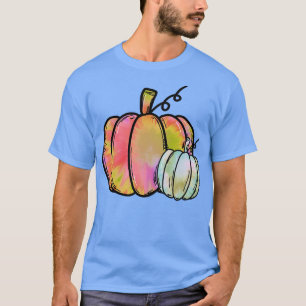 Camiseta abóbora de corante de gravata