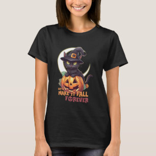 Camiseta Abóbora de Gato Preto Faça Cair Para Sempre Luar H