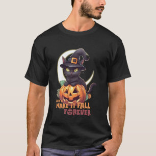 Camiseta Abóbora de Gato Preto Faça Cair Para Sempre Luar H