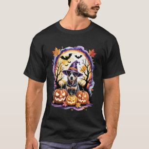 Camiseta Abóbora de Halloween Assustadora Blue Heeler Austr