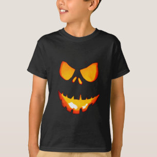 Camiseta Abóbora de Halloween Assustadora Brilhante e Diver
