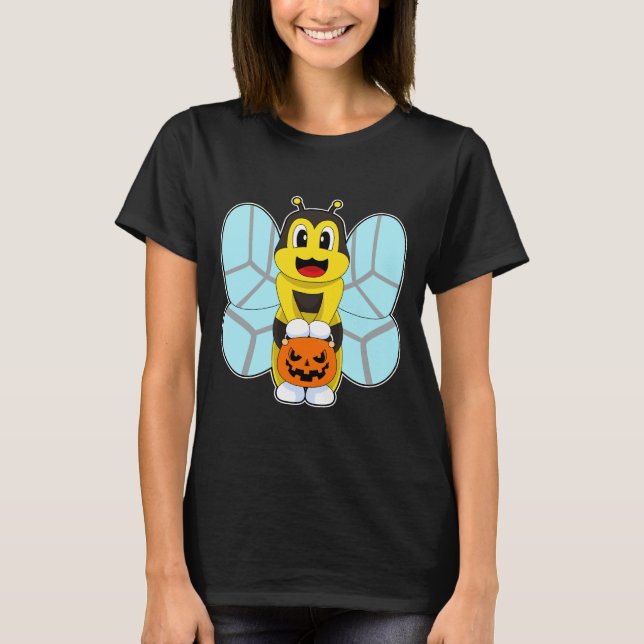 Camiseta Abóbora de Halloween de Abelha (Frente)