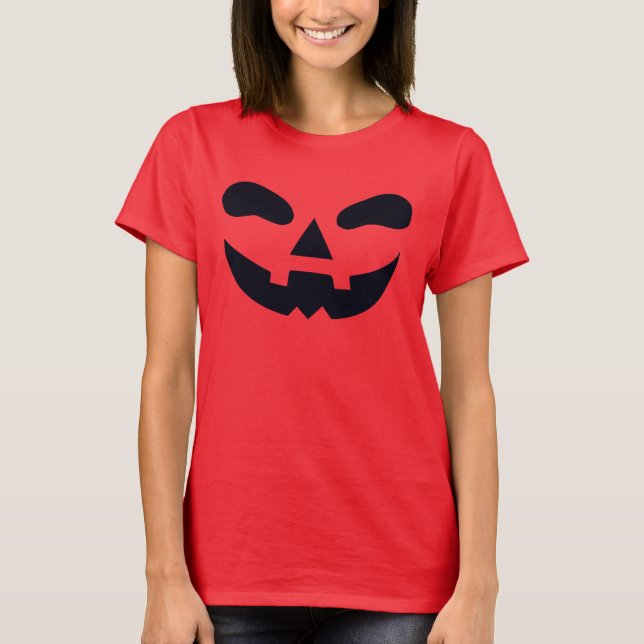 Camiseta Abóbora de Halloween Jack O Lantern (Frente)