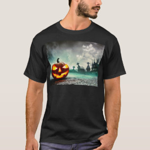 Camiseta Abóbora de Halloween luminosa do SlipperyJoe's wa