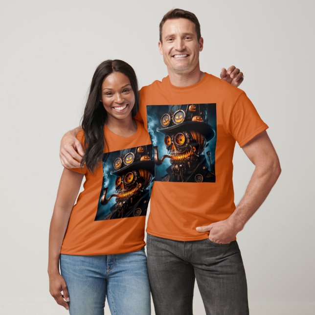 Camiseta Abóbora de Halloween Steampunk Gótico (Unissex)