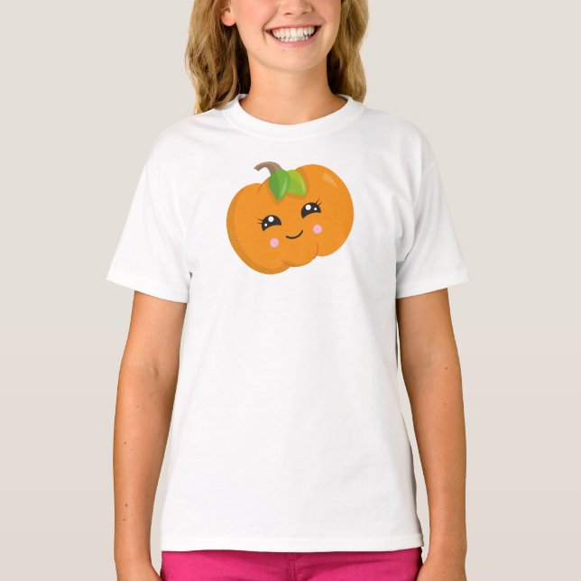 Camiseta Abóbora De Halloween, Truque Ou Tratamento, Abóbor (Frente)