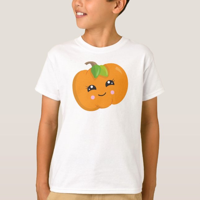 Camiseta Abóbora De Halloween, Truque Ou Tratamento, Abóbor (Frente)