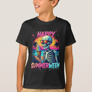 Camiseta Abóbora de Melão de Verão Feliz Summerween