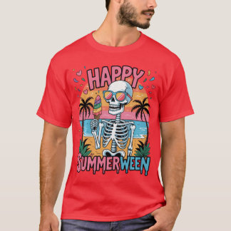 Camiseta Abóbora de Melão de Verão Feliz Summerween Sk