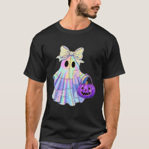 Camiseta Abóbora de Remendo de Fantasma Costureiras de Quil