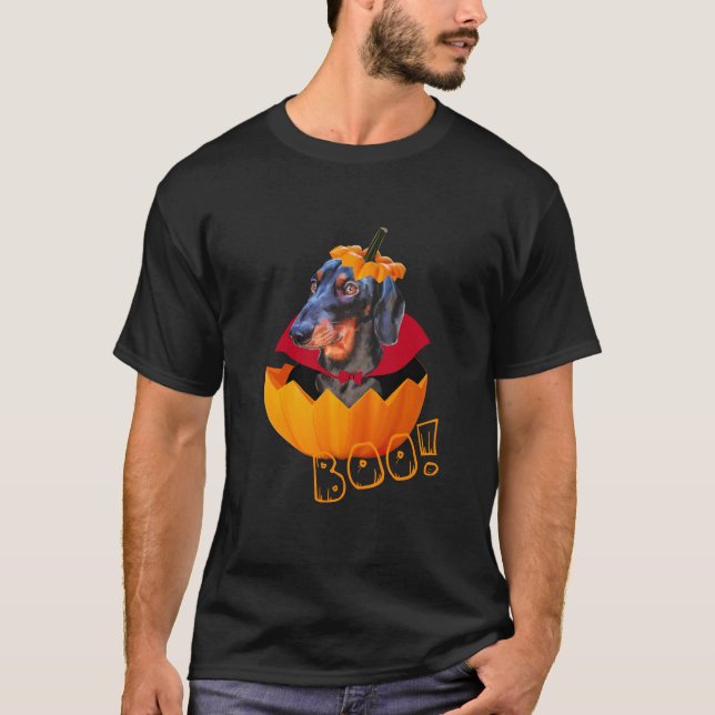 Camiseta Abóbora de salsicha das bruxas (Frente)