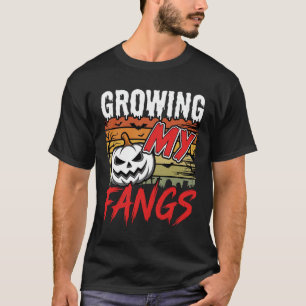 Camiseta Abóbora de Vampiro Crescendo Meus Dentes de Hallow
