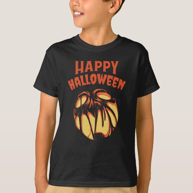 Camiseta Abóbora do Halloween Jack o'Lanterna (Frente)