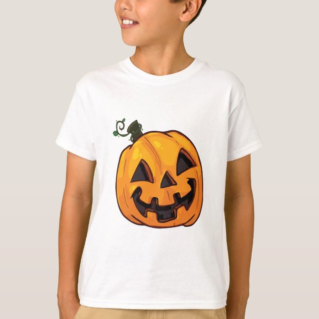 Camiseta Abóbora engraçada de Halloween (Frente)