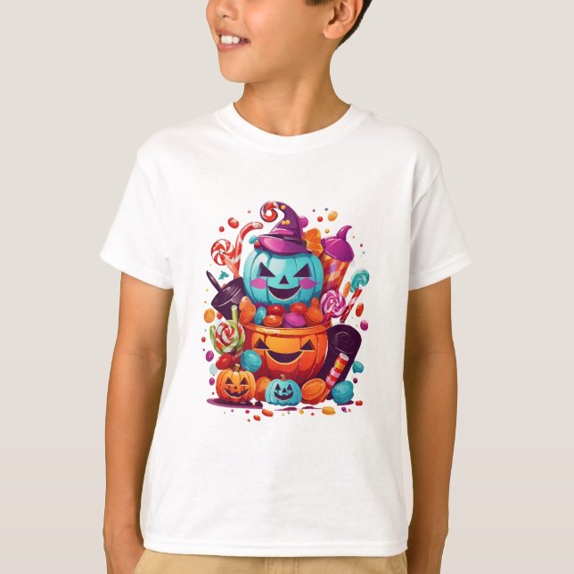 Camiseta abóbora engraçada de halloween (Frente)