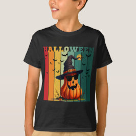 Camiseta Abóbora engraçada fofa de Halloween vintage outono