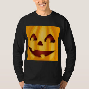 Camiseta Abóbora entalada sorrindo design de Halloween