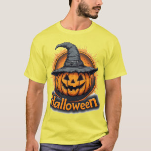 Camiseta Abóbora Espantalho Jack-O'-Lantern