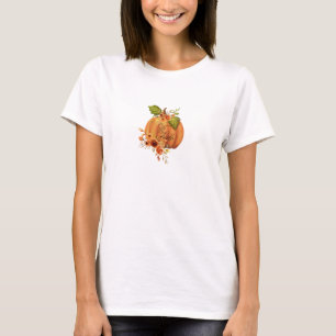 Camiseta Abóbora floral Give Thanks