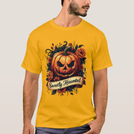 Camiseta Abóbora Gótica Branca - Halloween
