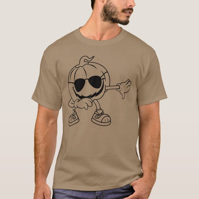 Camiseta Abóbora Halloween com Dia de as Bruxas engraçado S (Frente)
