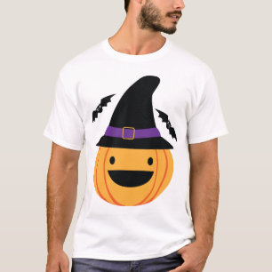 Camiseta Abóbora Halloween Jack O Lantern Morcego